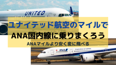 ユナイテッド航空のマイルでANA国内線に乗りまくれ！最低片道5500マイルだけど往復までできる